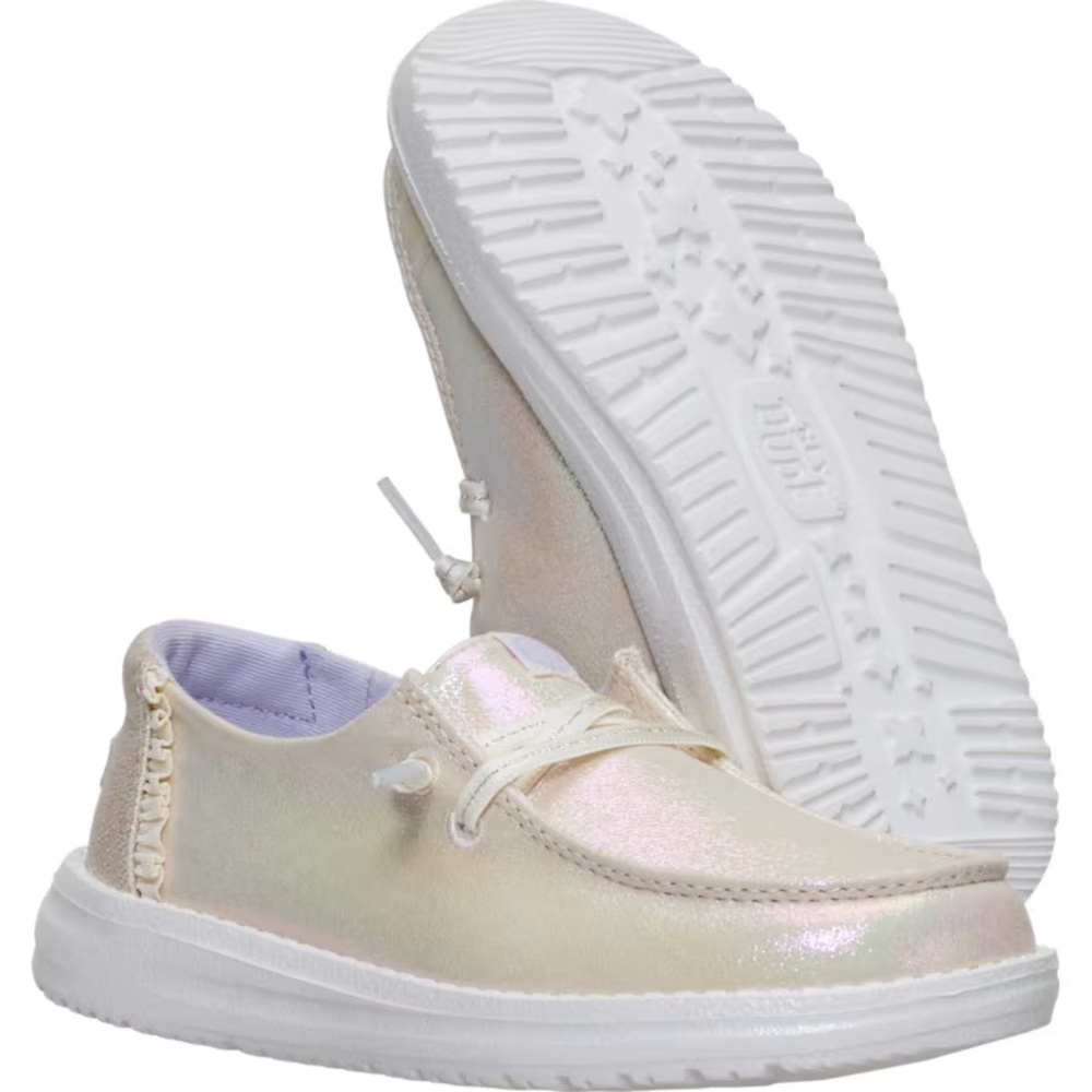 Hey Dude Toddler Girl’s Wendy Dazzling Shoes Iridescent Gold size 7 NWT